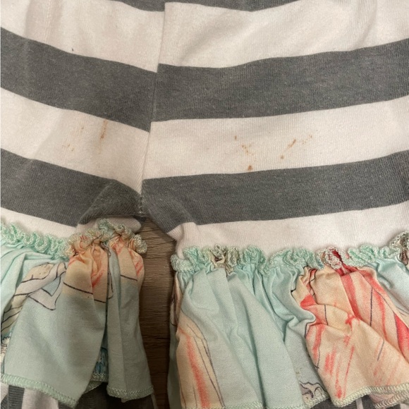 Giggle Moon matching set—grey and blue with sequin waistband. Size 9M. - Picture 5 of 5